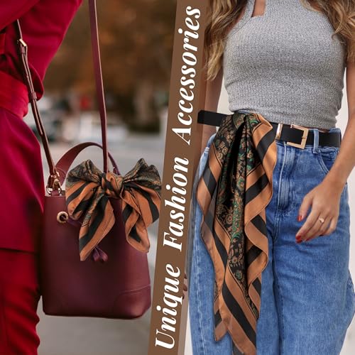 Silk Feeling Head Hair Scarf for Women Neck Square Scarves 27.5”X27.5” Birthday Mother's Day Gifts3