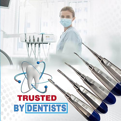 A2Z Scilab A2Z-LUX05 Dental Luxating Elevator Straight And Curved, Osteotome Periotome Apical Molt Oral Implant Surgical Root Extraction Spreadingstainless Steel  thumb #4