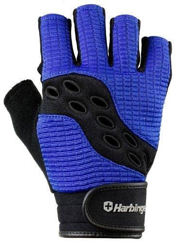 Guante deportivo de remo Harbinger grande azul para proteger las manos de la fricción