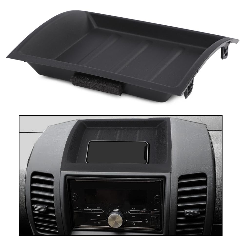 PIT66 Gary Upper Dash Bezel Storage Box Compatible with Nissan Xterra 2005-2013/ Pathfinder 2005-2012/ Frontier 2005-2017 (Without Silver Trim/ 6-Cd Changer/Premium Audio) 68252ZS40C