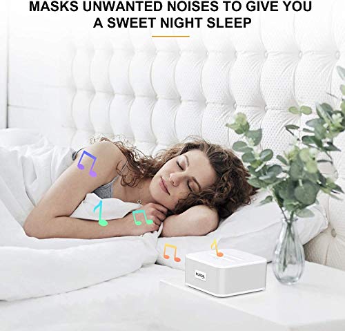 NURSAL White Noise Sound Sleep Machine with 24 Relaxing Nature Sounds for Baby & Adults, Home, Office, Travel with No Looping Sound, Auto-Off Timer & Memory Function - Thumbnail 2