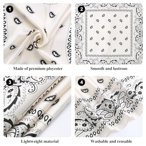 1 Pcs 27.5 Inches Satin Head Scarf Silk Like Stain Bandana Sleeping Hair Wrap Hair Scarf for Women4