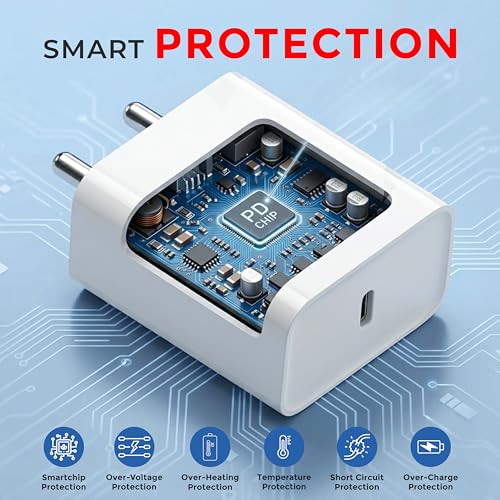 Image of MAK 33W Type C PD Fast Charger Adapter Compatible for Nothing Phone 2a Plus, Nothing Phone 2a, Nothing Phone 2, Nothing Phone 1 and CMF Phone 1, Super Fast USB C Wall Charger 3A White.