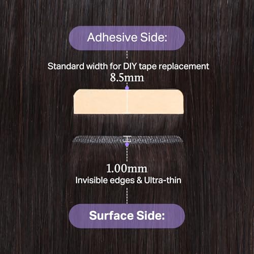 Image of DOORES Genius Tape in Hair Extensions Human Hair, 20 Inch 50g 20PCS