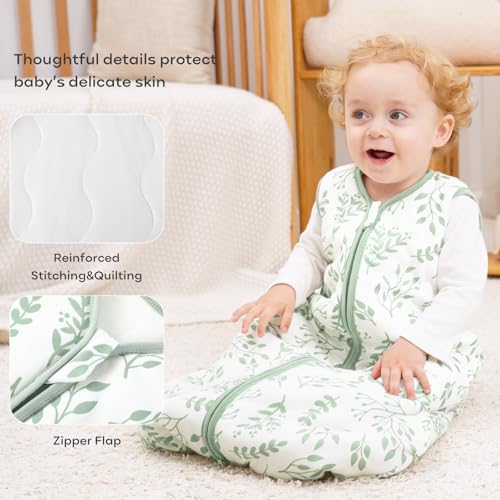 Image of Yoofoss Baby Sleep Sack 0-6 Months, TOG 2.5 Baby Wearable Blanket with 2-Way Zipper, 100% Organic Cotton Fabric Winter Newborn Sleeping Sack, Warm Soft Comfy