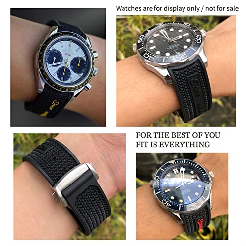 For Strap Stainless Steel Deployment Buckle 20mm 21mm 22mm Rubber Silicone4