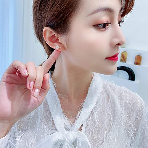 Asymmetric Moon Star Cz Ear Cuff Wrap Clip On 925 Sterling Silver Stud Long Chain Climbers Crawler Tassel Dangle Drop Cartilage Hoop Earrings For Women Girls Fashion Hypoallergenic Gifts Bff (Gold) #TOP5