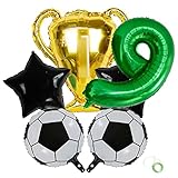 ⚽Fácil de usar y decorar: con un diseño de fútbol realista, nuestro globo de fiesta de fútbol combina bien con todo, desde una fiesta de diseño de fútbol hasta una fiesta de cumpleaños de fútbol para niños.