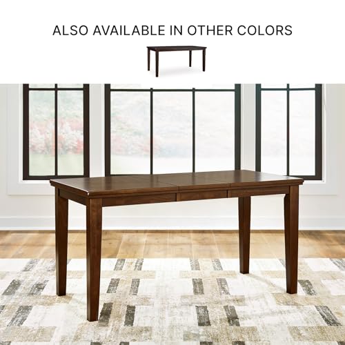 Image of Signature Design by Ashley Ralene Casual Counter Height Dining Extension Table with Distressed Finish, Dark Brown