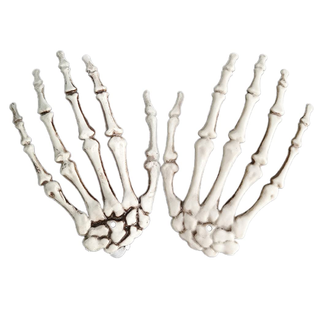 Tsophreniq Skull Skeleton Model Scary Bone Hands for Halloween Decoration Horror Cosplay Party Terror Decoration Props