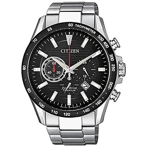 CA4444-82E - Orologio da uomo con movimento solare, analogico, funzioni cronografi impermeabile'ite' 10 atm waterstant Matie're della cassa in titanio, colore della cassa, colore: Titanio Anne