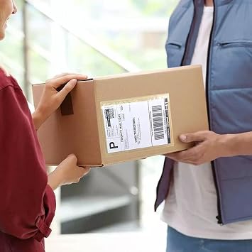 7.5 x 5.5 Shipping Label Sleeves, Self-Adhesive Top Loading Packing List Pouches, Clear Envelopes (400 Packs)