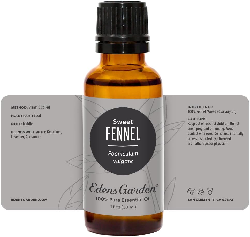 Edens Garden Fennel- Sweet Essential Oil- 100% Pure Premium Grade, Undiluted, Natural, Therapeutic, Aromatherapy, The Best for Diffuser, Candle, Laundry, Humidifiers 30 ml (1 fl oz)