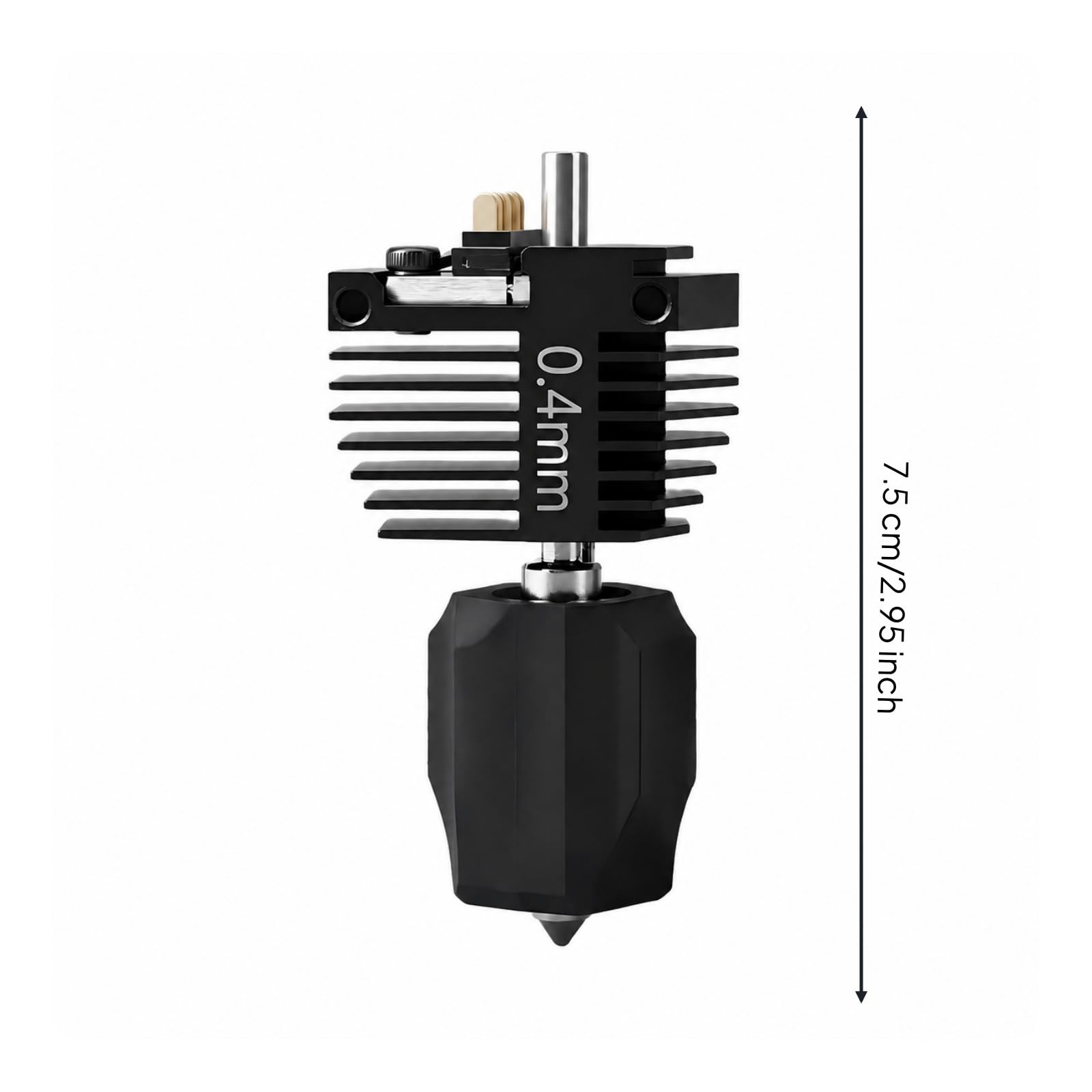 Hotend di Ricambio con Dissipatore Linguette Stabile Hotend Integrato in Metallo Comp per Manutenzione Stampanti 3D, 0,4mm
