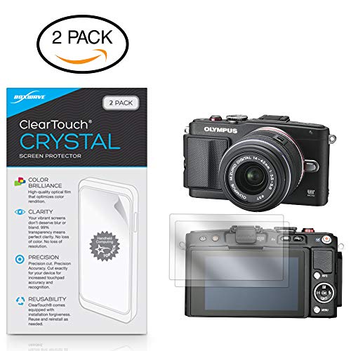 BoxWave Screen Protector Compatible with Olympus Pen E-PL6 - ClearTouch Crystal (2-Pack), HD Film Skin - Shields from Scratches