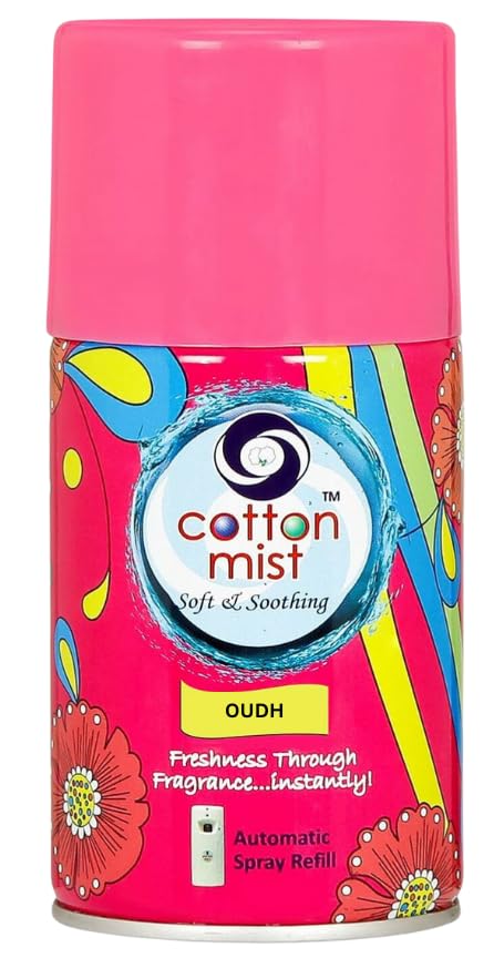 Cotton Mist Air Freshener Refill | Oudh Fragrance | 250ML | 3000 Sprays | Ideal For Homes, Offices, Restaurant, Hotel, Mall, Saloon etc | Fits All Standard Dispensers | Does NOT fit 225ML Dispenser (B0DD7PSF61) Amazon Price History, Amazon Price Tracker
