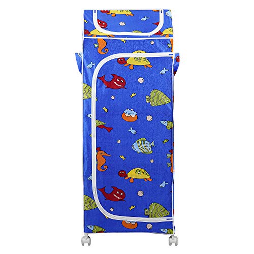 Image of Little One's | 4 Plastic Shelves Baby Foldable Wardrobe (Made in India), Unbreakable Material, (Plastic Structure)| Aquatic Blue | HP4 /FB