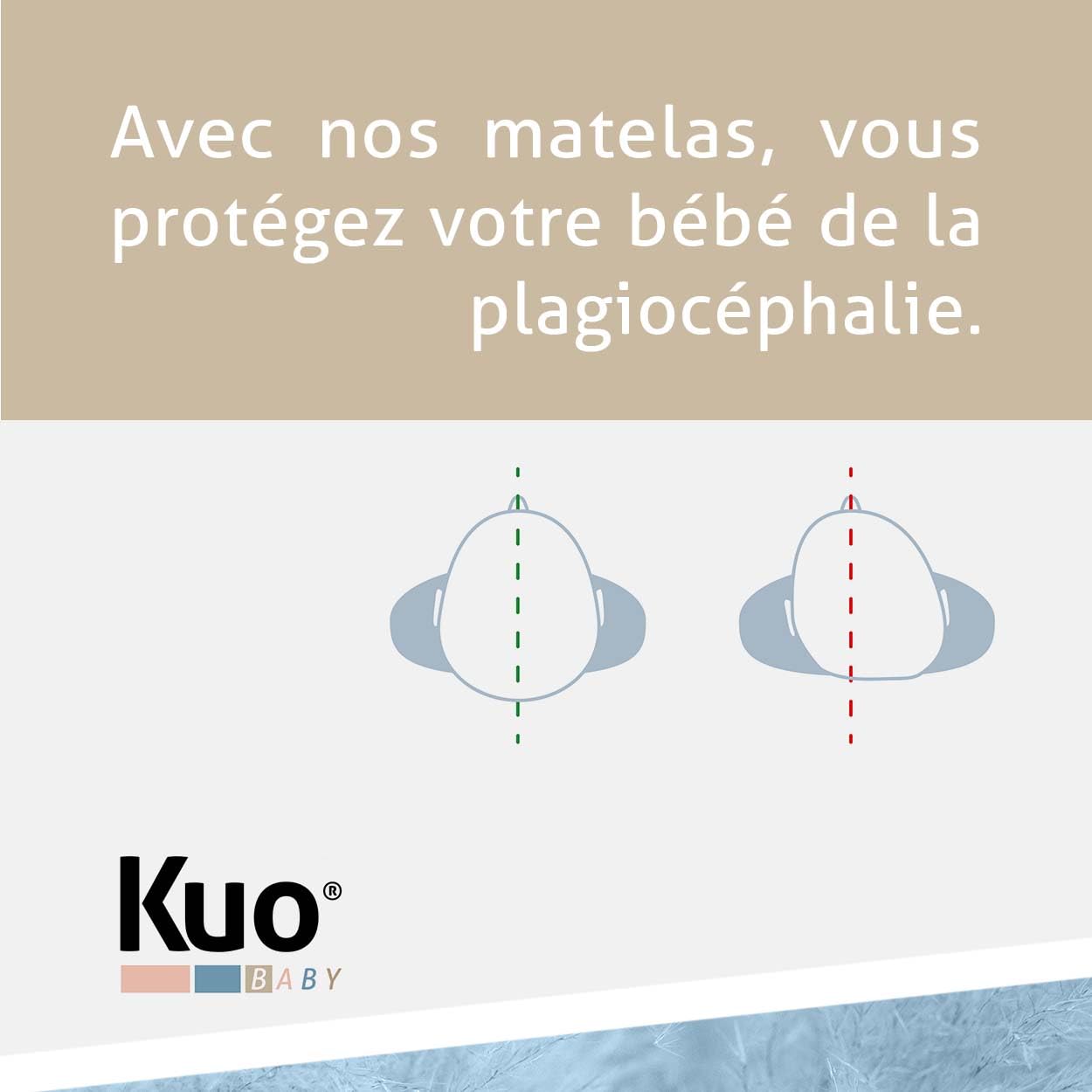 KUO Baby - Colchón de Cuna Baloo | Colchón de Espuma y Viscoelástica | Reversible, Higiénico y Transpirable | 115 x 55 cm
