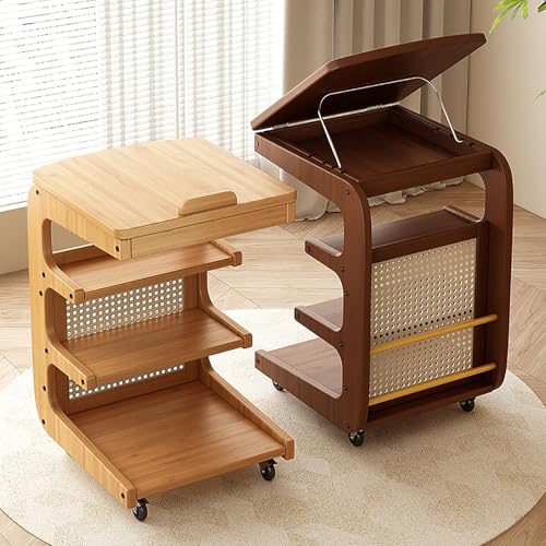 Mesa auxiliar C con ruedas y panel ajustable para sofá y cama 3