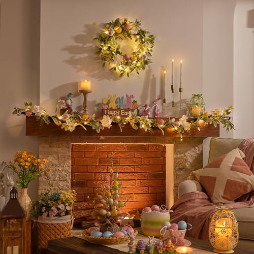 Valery-Madelyn-Pastel-Easter-Egg-Wreaths-Decoration-for-Front-Door-with-Lights-Artificial-Spring-Floral-Wreath-with-Lambs-Ear-Leaves-for-Home-Indoor-Outdoor-Window-Wall-Holiday-Party-Decor-18 Valery Madelyn Pastel Easter Egg Wreaths Decoration for Front Door with Lights Artificial Spring Floral Wreath with Lambs Ear Leaves for Home Indoor Outdoor Window Wall Holiday Party Decor 18