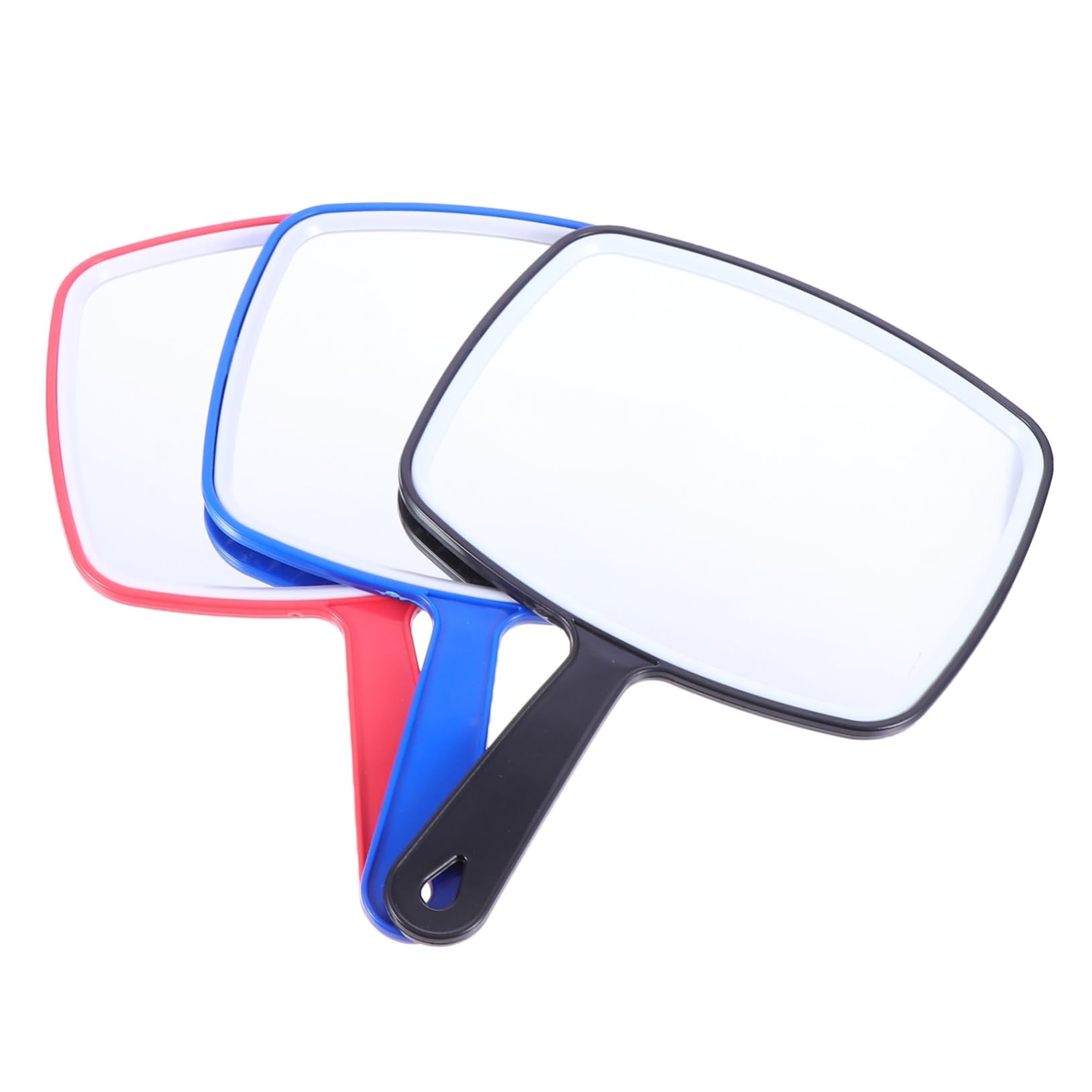 IWOWHERO Travel-Sized Handheld Makeup Mirrors 3pcs Large Mirror Surface Abs Glass Easy All Occasions