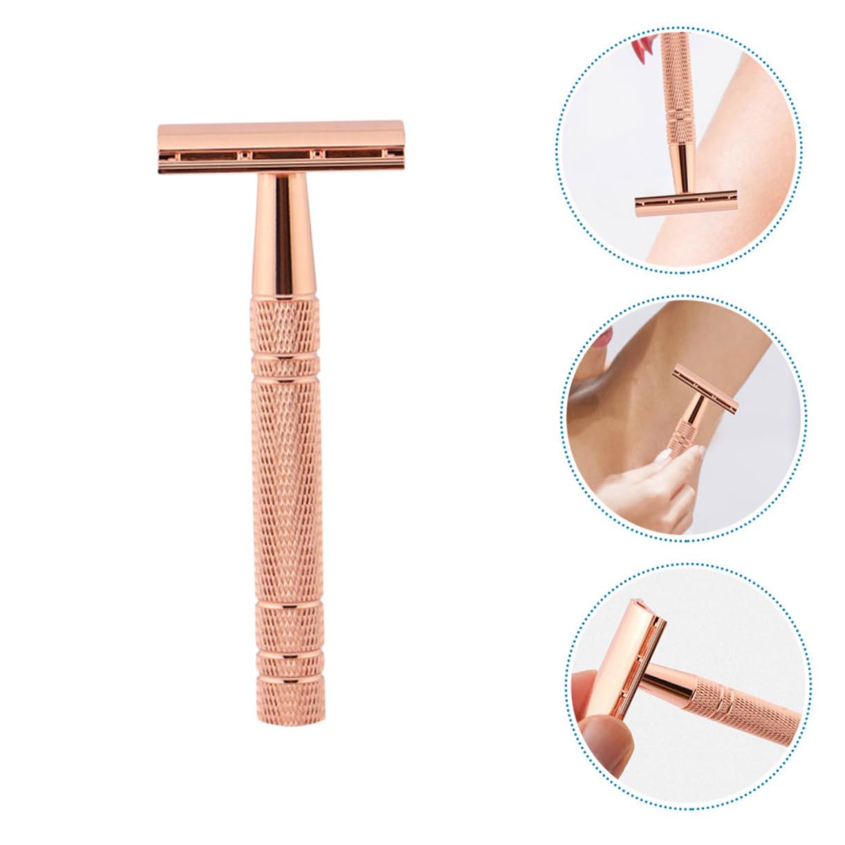 TOVINANNA Metal Manual Shaving Cutter Safety Razor for Men Double Edge Razor Face Shaver