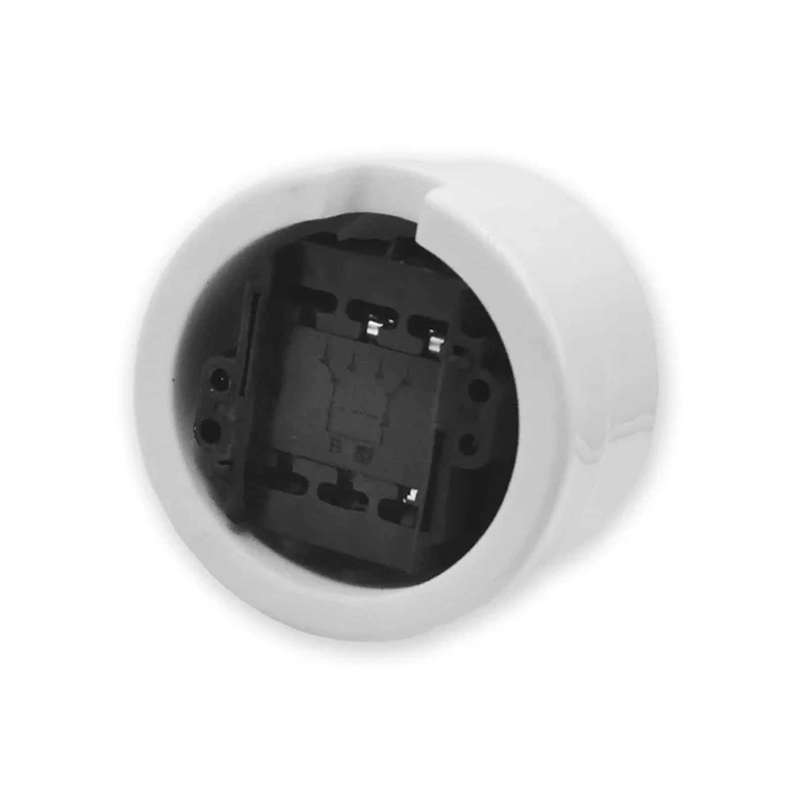 Interruptor giratorio con perilla de cerámica blanca(2-hole wooden base)