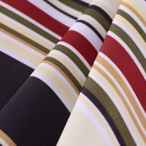 Image of MASTERCANOPY Patio Umbrella 9 ft Replacement Canopy for 8 Ribs-Black and Red stripe Canopy Only