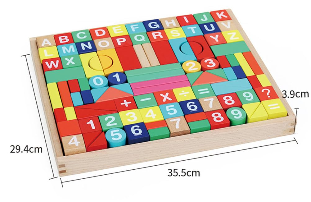 Blocchi da Costruzione con Numeri e Lettere, Blocchi Creativi Impilabili | Grandi Blocchi di Particelle, Giocattolo Cognitivo, Giocattolo per l'Apprendimento dei Numeri