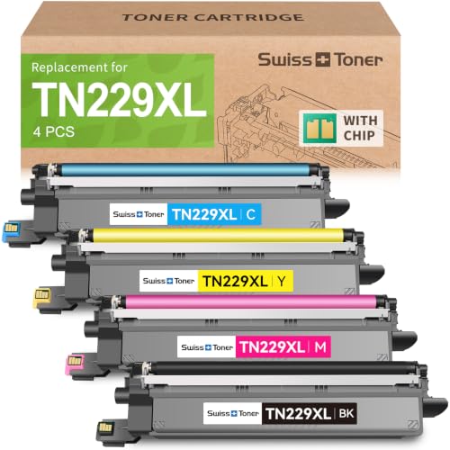 Image of Compatible TN229XL TN229 Toner Cartridges 4 Pack High Yield TN 229XL Replacement for Brother MFC-L3720CDW MFC-L3780CDW HL-L3280CDW HL-L3220CDW HL-L3300CDW Printer, BK /C /M /Y