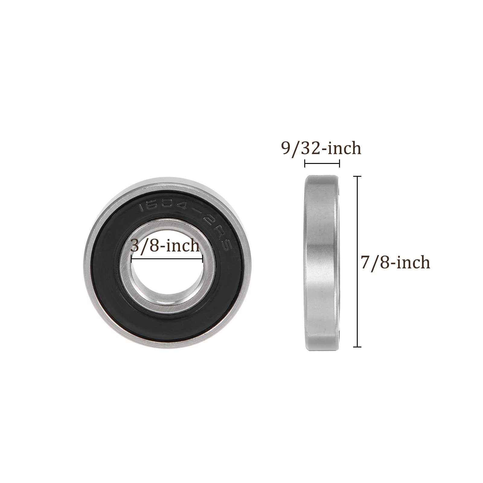 Kozelo Kugellager 2 Stück – 3/4" X 2" X 9/16", Chromstahl, Doppelt Abgedichtet, ABEC1 | Für Motoren & Werkzeuge
