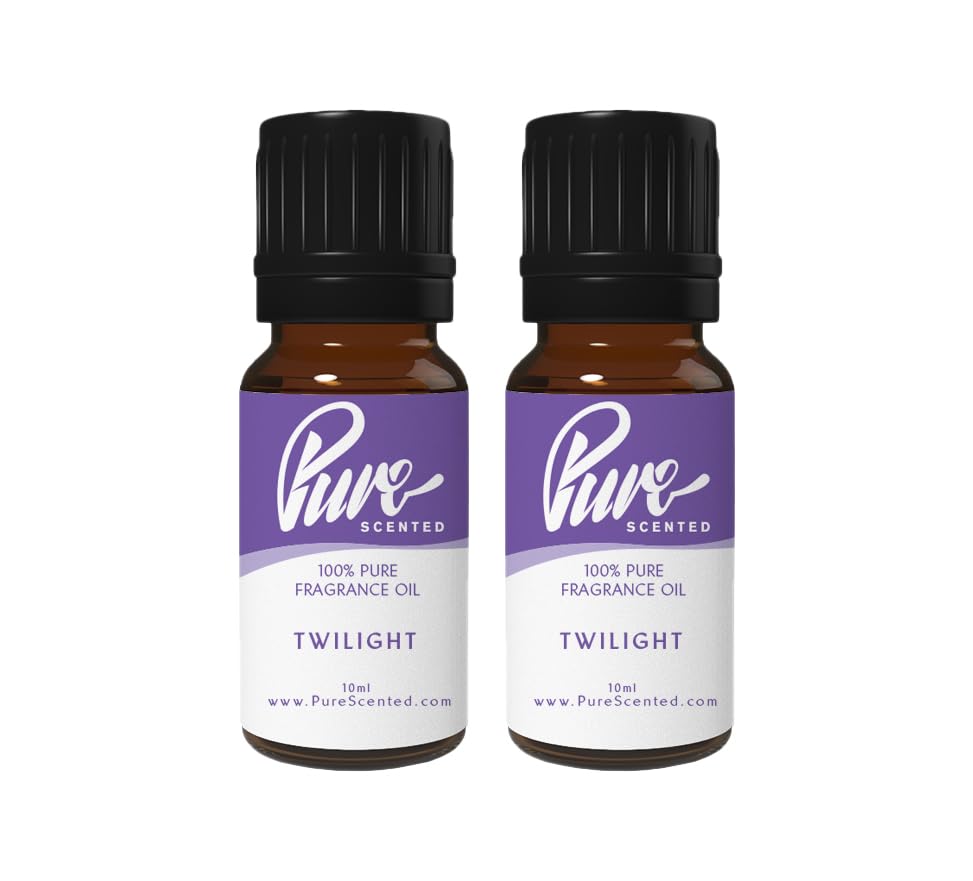 Pure Scented 20ml Fragrance Oils - 2 x 10ml Suitable for Candles, Soaps, Slime, Diffusers, Cosmetics, Wax Melts, Designer (2 x 10ml, Twilight) — image 1
