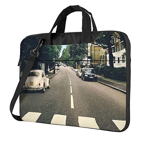 Sac pour ordinateur portable 13 pouces avec protection et bandoulière motif noir