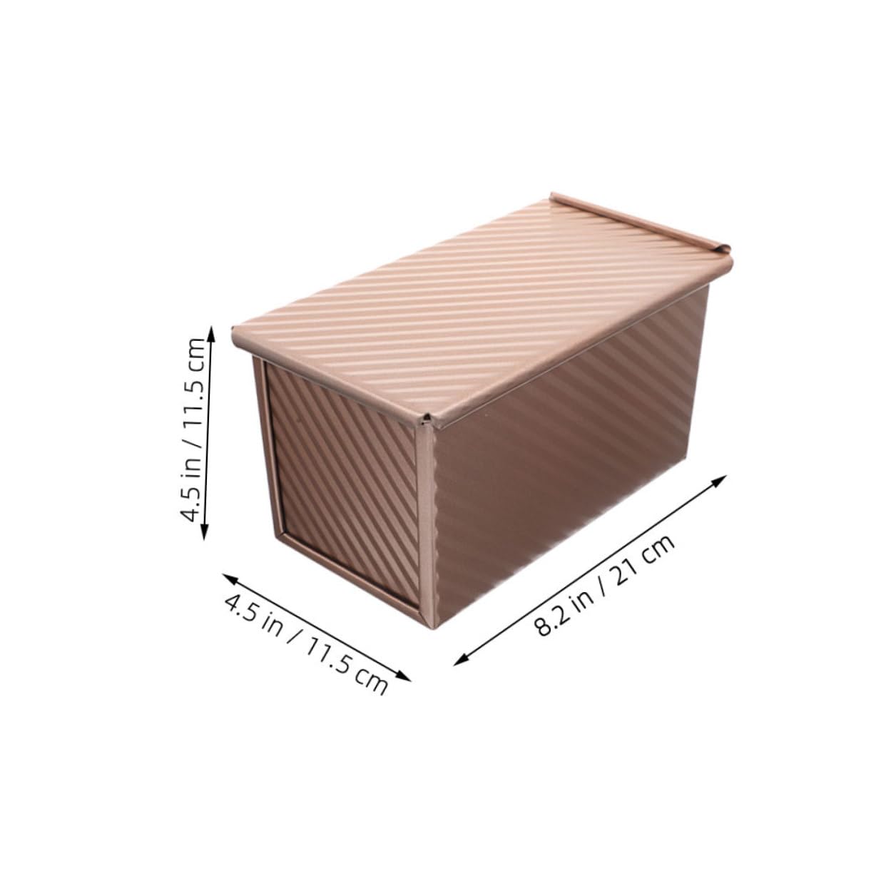 IMIKEYA Antihaft Brotform mit Deckel aus Kohlenstoffstahl Rechteckig 2 Stück 25cm für Brotbacken und Toasten zu Hause und Professionellen Einsatz