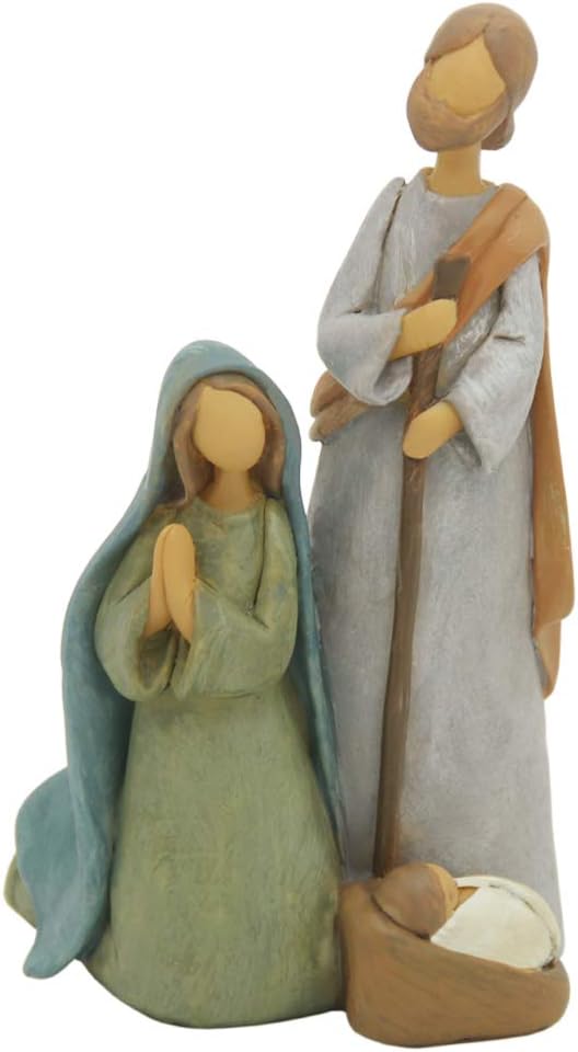 Nativity Set Holy Family Figurines - 6 inch Tall (Color Style)