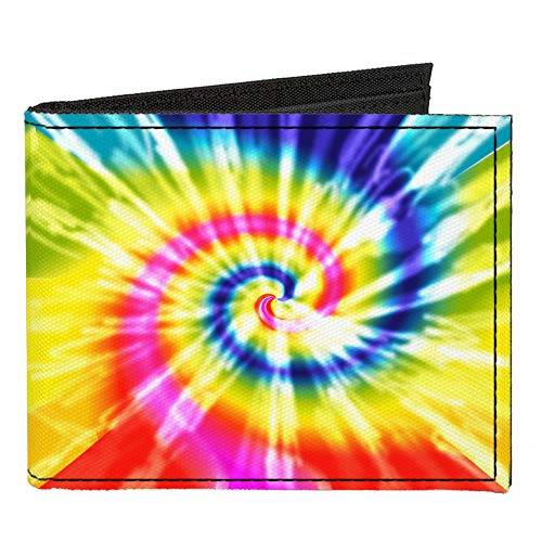 Buckle-Down Men's Standard Canvas Bifold Wallet Tie Dye, 4.0