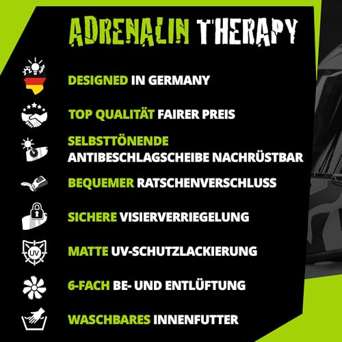 Integralhelm Broken Head Motorradhelm Adrenalin Therapy X4 in Military-Grün