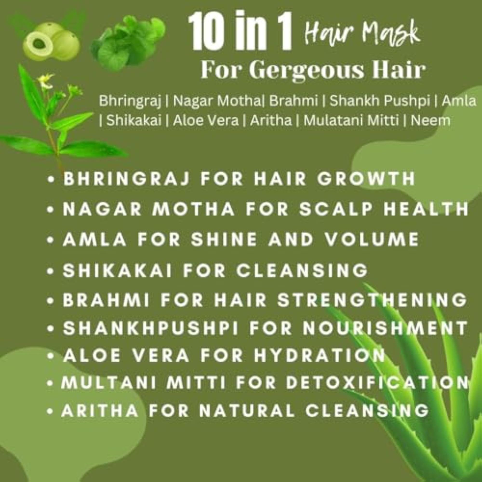 10 in 1 Herbal Hair Mask for Growth and Control