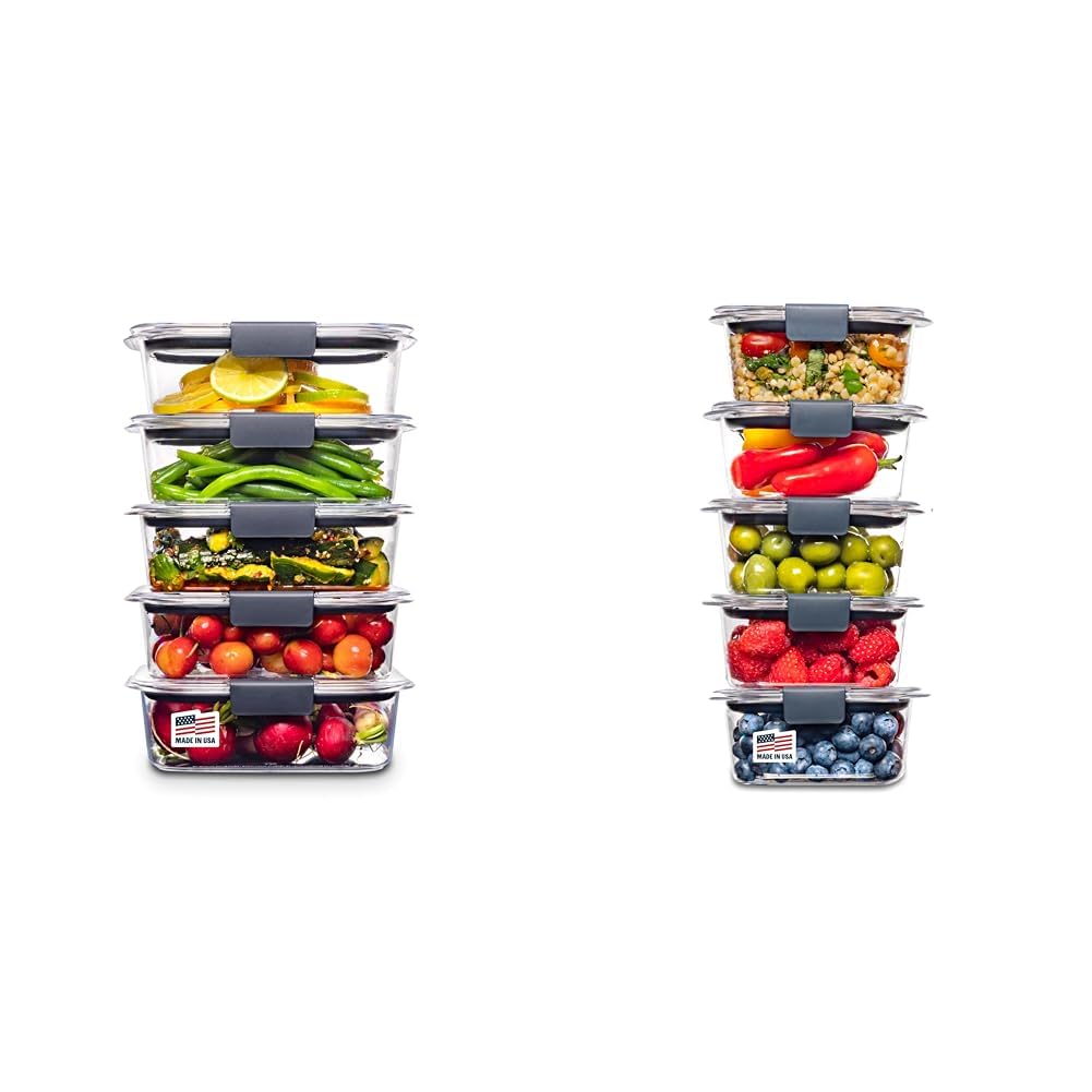 Amazon.com: Rubbermaid Brilliance Food Storage Container, Medium