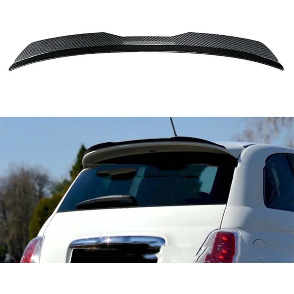 Spoiler Posteriore Per Abarth 595 - In ABS, Nero, Adesivo, Stile Sportivo - Foto 4