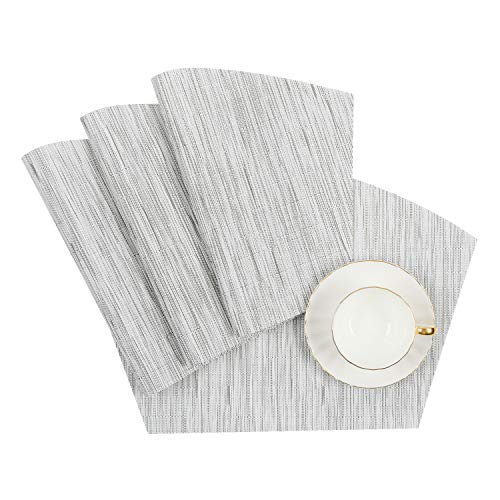 Shacos Round Table Placemats Set Of 5 Wedge Shaped Place Mat With Round Centerpiece Mat Heat Resistant Table Mats Washable  thumb #6