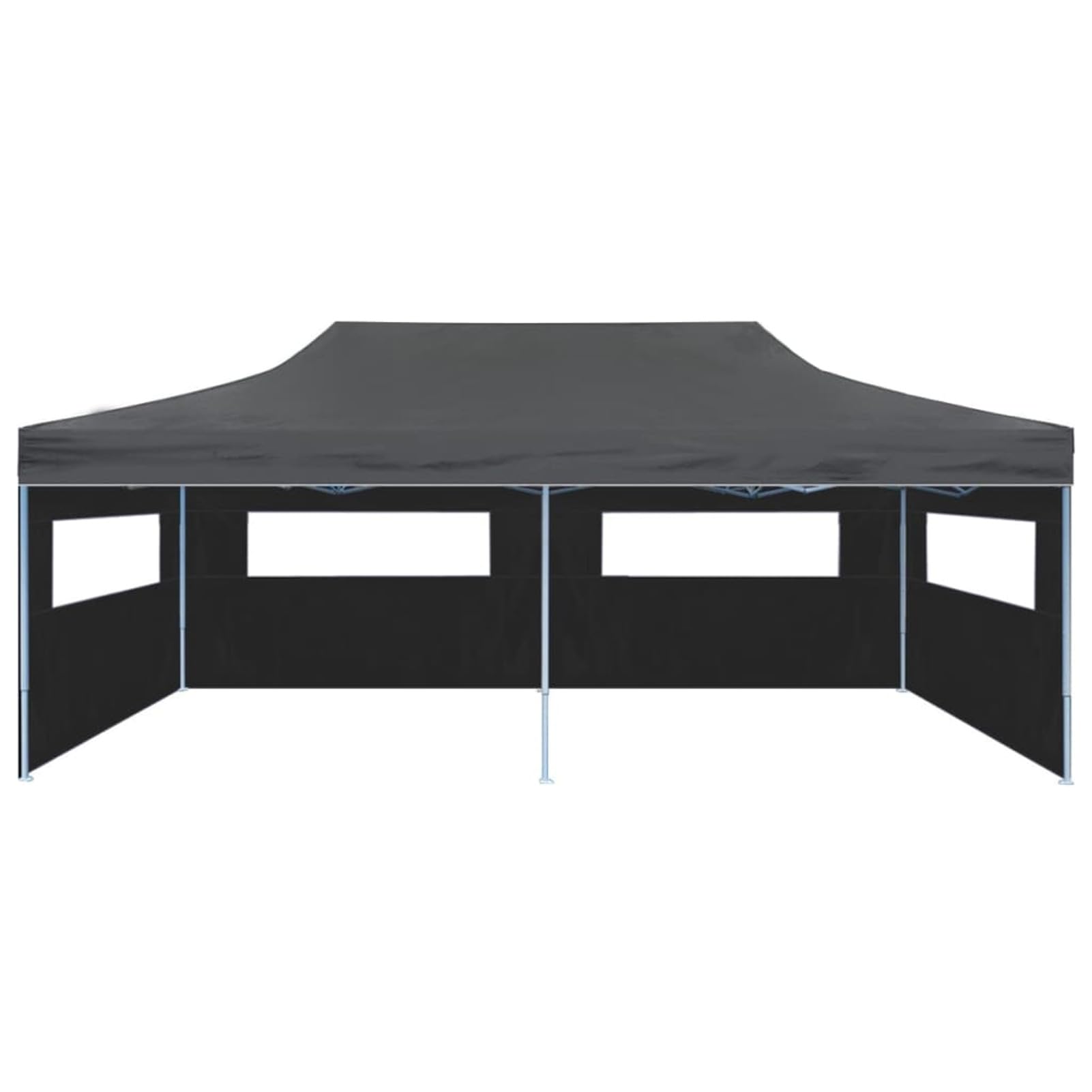 ZEYUAN Pop-Up Partyzelt mit Seitenwänden, Party Deko, Festzelt, Pavillon, Garden Decoration, Canopy Tent, Lagerzelt, Gartenpavillon, Faltbar 3 x 6 m Anthrazit