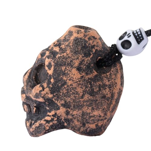 Aztec Death Whistle - The Portable Handmade Clay Screaming Sound Authentic Aztec Death Mini Whistle for Halloween Pranks, Scary Gifts (Mini Whistle)