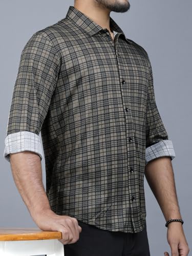Image of Nobel Monk Men's Full Sleeve Printed Casual Shirt |Regular Fit | Polo Shirt for Men