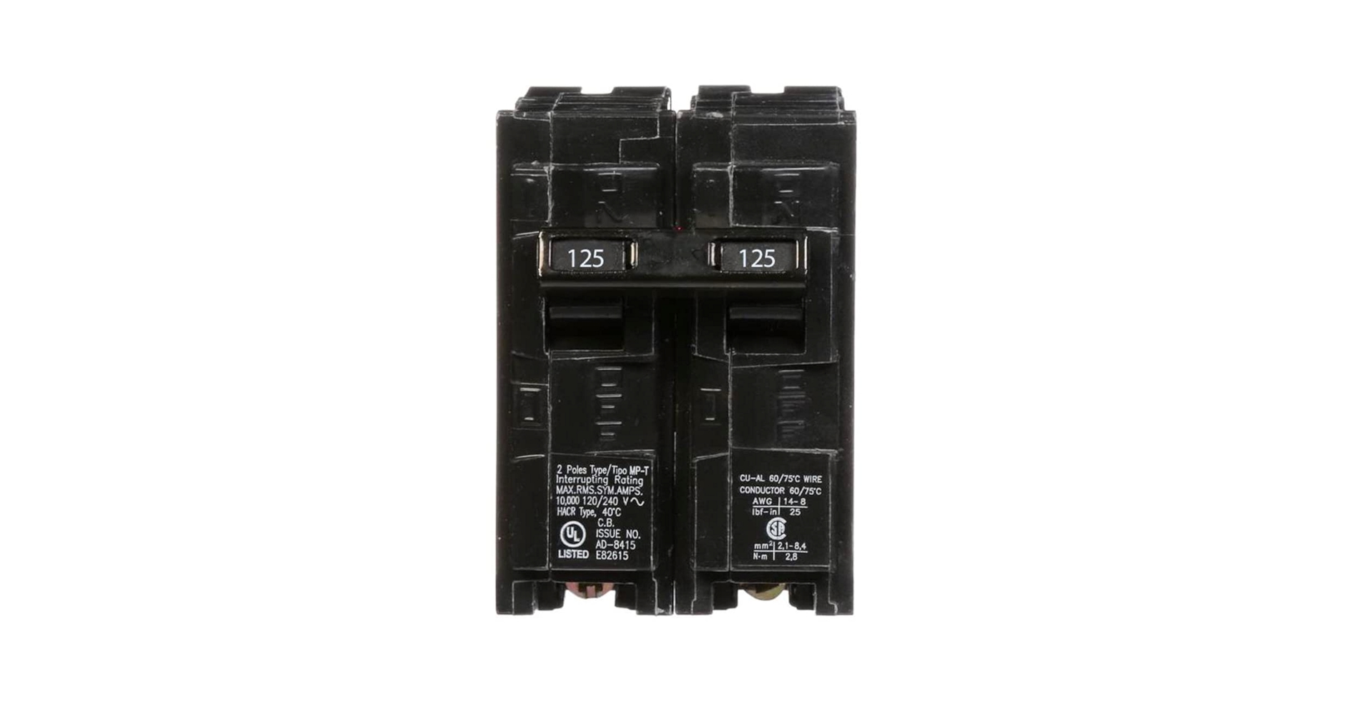 Siemens Q2125 125-Amp 2 Pole 240-Volt Circuit Breaker by