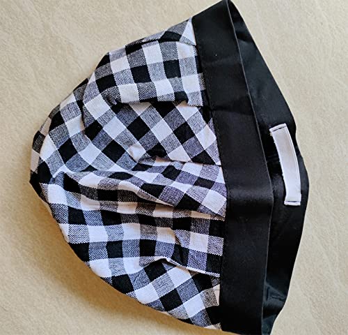 Image of Switchon Checkered Cotton Kitchen Cooking Apron with Chef Hat - Pack of 2 | Multi-Purpose Chef & Waiter Apron for Men & Women | Home, Hotels, Restaurants & Cafes | Proudly Made in India