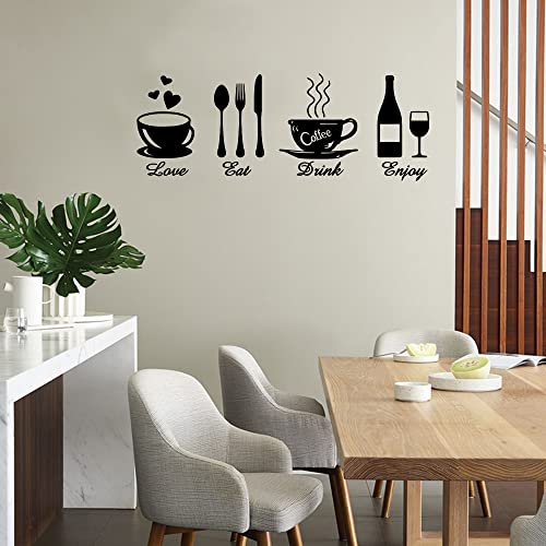 Sticker de vinilo decorativo letras negro 55x20 cm miniatura 5
