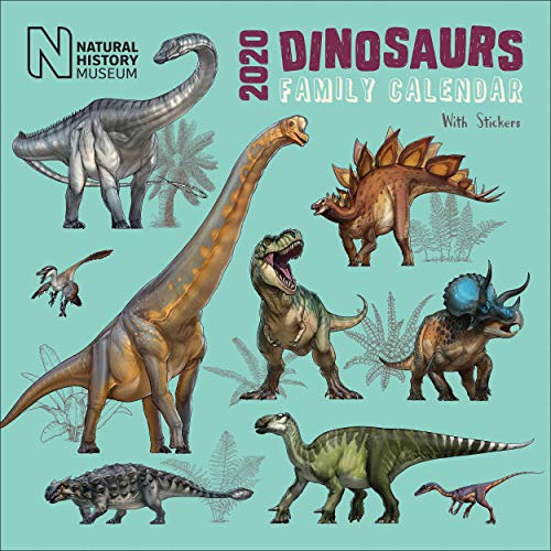 Natural History Museum - Calendario de pared con pegatinas para niños, diseño de dinosaurios