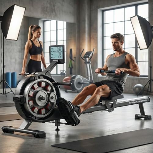 Magnetic Rowing Machine 350 LB Weight Capacity - Rower Machine for Home Use with LCD Monitor, Tablet Holder and Comfortable Seat Cushion-New Version - Image 6