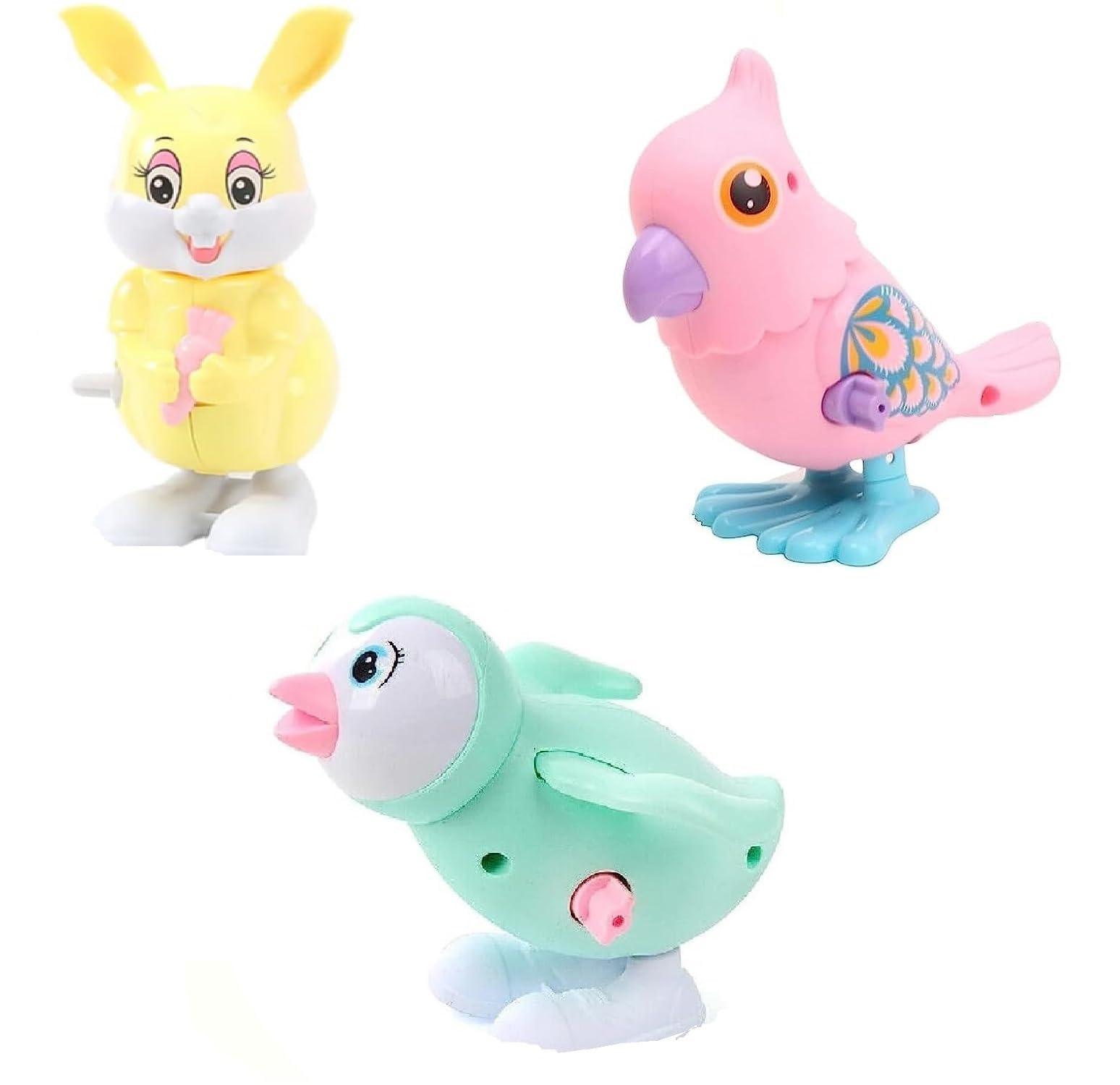 Harinder Jumping Bird, Penguin, Rabbit Wind Up Key Operated Toy for Kids Cute Mini Toys for Toddlers/Baby Pack of 3 (Multicolored) (B0C38S8NRL) Amazon Price History, Amazon Price Tracker